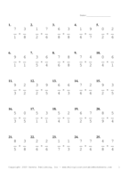 Single Digit Fraction Problem Set K Report Template