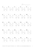 Single Digit Fraction Problem Set L Report Template