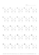 Single Digit Fraction Problem Set N Report Template