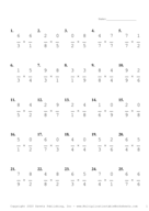 Single Digit Fraction Problem Set P Report Template