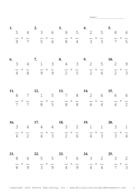 Single Digit Fraction Problem Set U Report Template