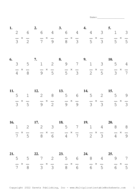 Single Digit Fraction Problem Set W Report Template