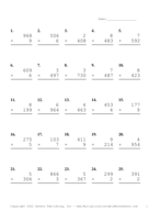 Three by One Digit Problem Set AJ Report Template