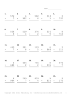 Three by One Digit Problem Set AP Report Template