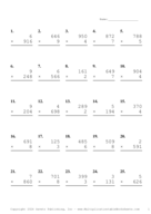 Three by One Digit Problem Set BE Report Template