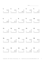 Three by One Digit Problem Set K Report Template