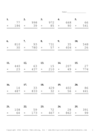 Three by Two Digit Problem Set AC Report Template