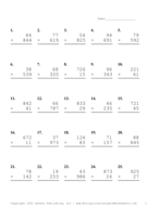 Three by Two Digit Problem Set AE Report Template