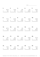 Three by Two Digit Problem Set AH Report Template