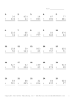 Three by Two Digit Problem Set AI Report Template