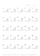 Three by Two Digit Problem Set AJ Report Template