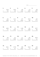 Three by Two Digit Problem Set AK Report Template