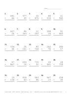 Three by Two Digit Problem Set AL Report Template