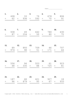 Three by Two Digit Problem Set AM Report Template