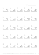 Three by Two Digit Problem Set AQ Report Template