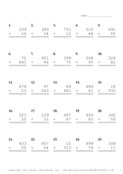 Three by Two Digit Problem Set AT Report Template