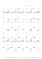 Three by Two Digit Problem Set AU Report Template