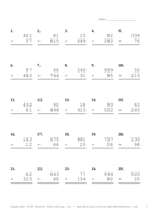 Three by Two Digit Problem Set B Report Template