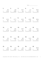 Three by Two Digit Problem Set BC Report Template