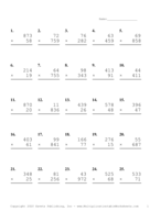 Three by Two Digit Problem Set C Report Template