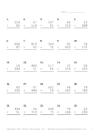 Three by Two Digit Problem Set G Report Template