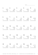 Three by Two Digit Problem Set V Report Template