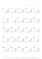 Three by Two Digit Problem Set W Report Template