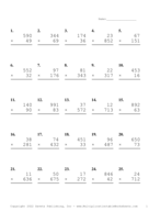 Three by Two Digit Problem Set Y Report Template