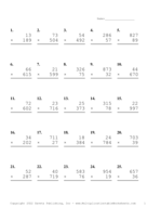 Three by Two Digit Problem Set Z Report Template