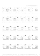 Triple Digits Problem Set E Report Template