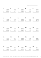 Triple Digits Problem Set U Report Template