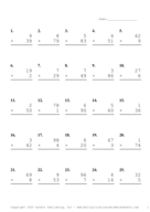 Two by One Digit Problem Set A Report Template