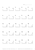 Two by One Digit Problem Set AE Report Template