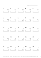 Two by One Digit Problem Set AP Report Template