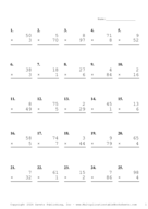 Two by One Digit Problem Set AS Report Template