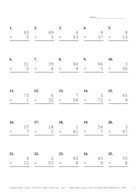 Two by One Digit Problem Set B Report Template