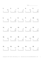 Two by One Digit Problem Set C Report Template