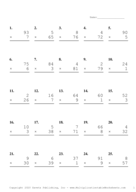 Two by One Digit Problem Set D Report Template