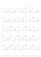 Two by One Digit Problem Set E Report Template