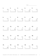 Two by One Digit Problem Set H Report Template