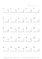 Two by One Digit Problem Set J Report Template