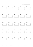 Two by One Digit Problem Set K Report Template