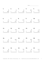 Two by One Digit Problem Set P Report Template