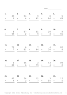 Two by One Digit Problem Set R Report Template