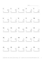 Two by One Digit Problem Set T Report Template