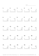 Two by One Digit Problem Set U Report Template