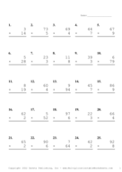 Two by One Digit Problem Set V Report Template